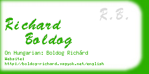 richard boldog business card
