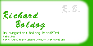 richard boldog business card